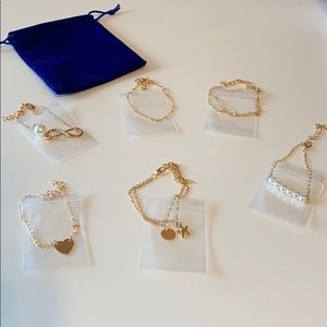 Set of 6 Gold Colored Bracelets